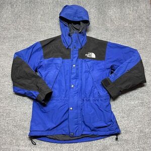The North Face Gore-Tex Jacket Mens Small Blue Hooded Parka Full Zip Ski Outdoor